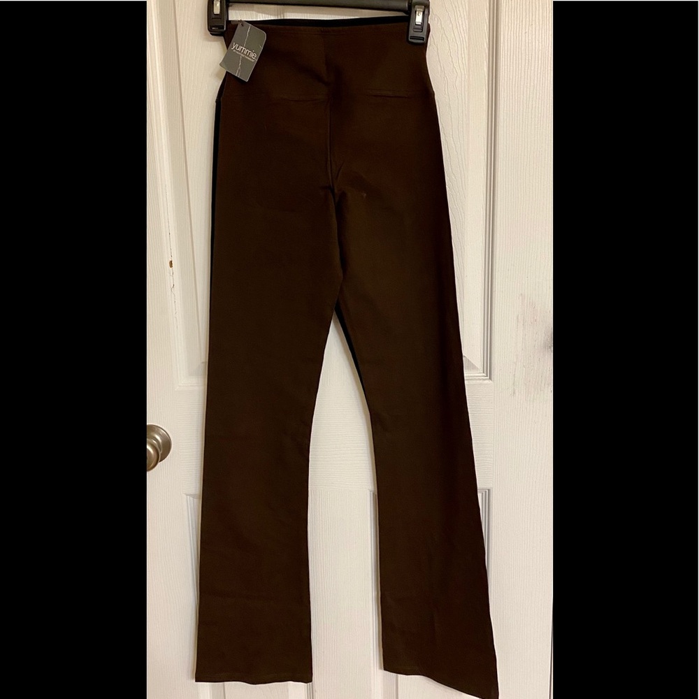 2 Pair Yummie Heather Thomson Cotton Leggings 1 Black & 1 Brown Size XS